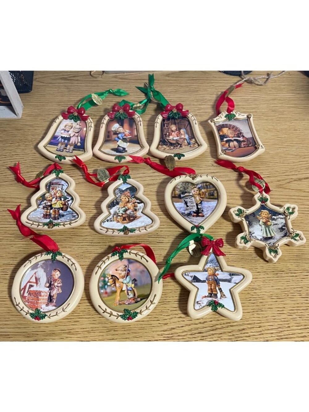 M.J. Hummel Danbury Mint Christmas Ornament Set Of 12 W/ Box Collectible VTG90s